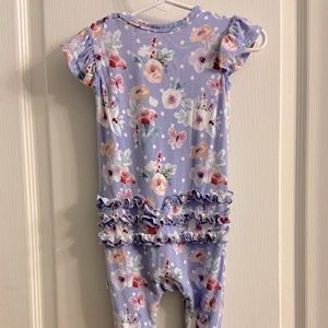 Posh Peanut Ruffled Cap Sleeve Romper